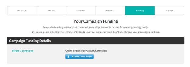 Creating a Campaign and Connecting your Stripe Account To Campaign